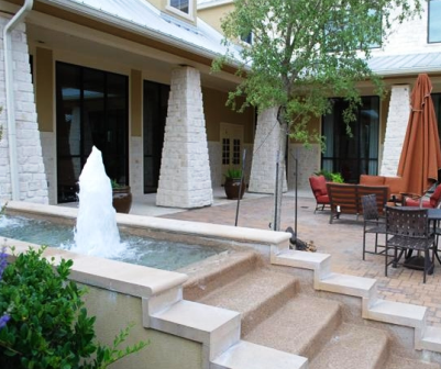 Waterfalls and Patio at Alexan Woods