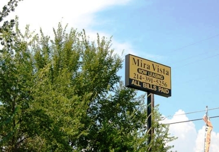 Entrance Sign at Mira Vista Apartments