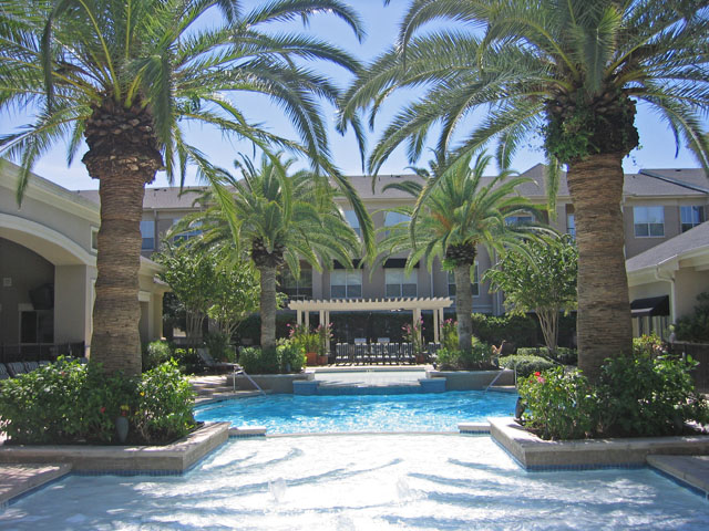 Sparkling Pool at these Memorial Heights Apartments