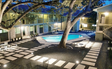 Night Shot of Pool at Terrace Creekside