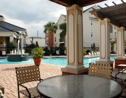 Private Cabanas at these Houston Galleria Apartments for Lease!