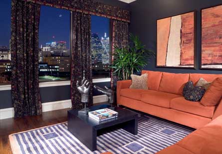 Living Room at Rienzi Turtle Creek Apartments
