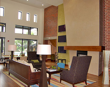Spacious Clubroom at these Downtown Fort Worth Apartments