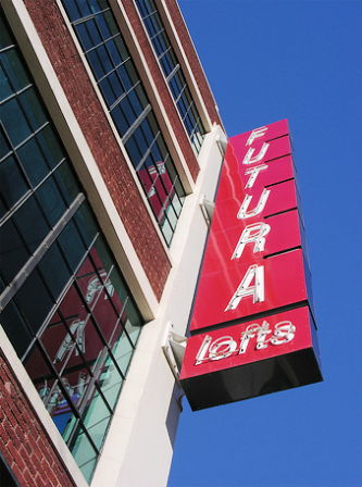 Futura Lofts Exterior Advertise Sign