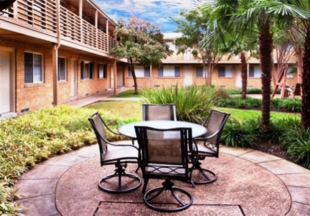 Outside Patio at Upper E Apartments