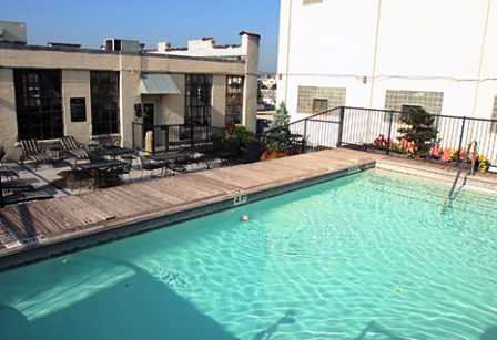 Pool Area at American Beauty Mill Lofts in Dallas, TX