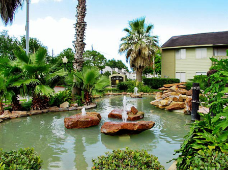 Houston Westchase Apartments with Cascading Waterfall