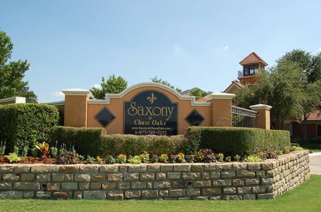 Entrance at Saxony at Chase Oaks