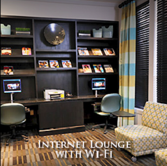 Internet Lounge with Wi-Fi at Houston Galleria Apartments