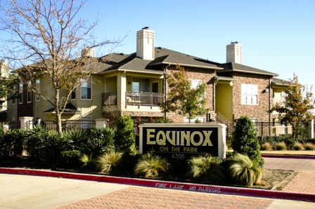 Equinox on the Park in Garland, TX Entrance