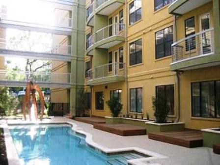 Pool View of Crescent Apartments