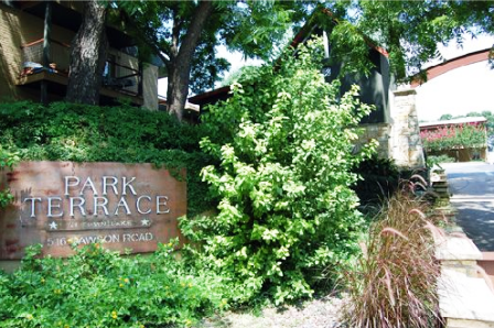 Exterior View of Park Terrace Apartments in Austin, TX