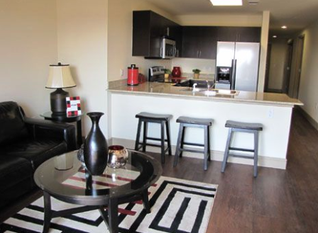 Spacious Living Area at 21 Rio Apartments in Austin, TX