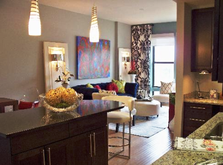 Island Kitchens at these Downtown Austin Apartments