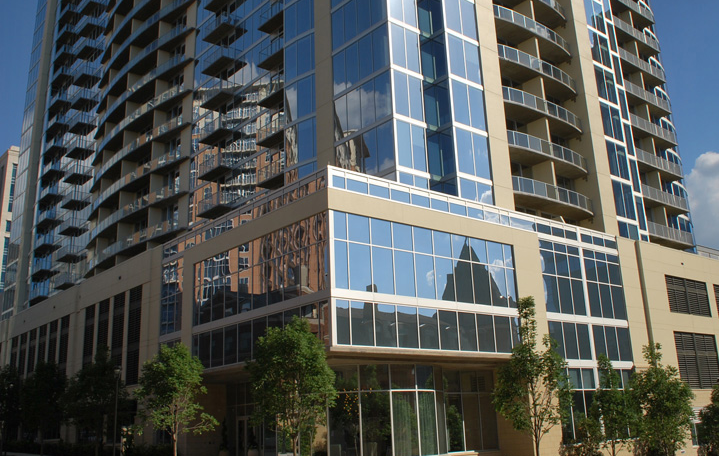 Exterior View of Glass House Dallas