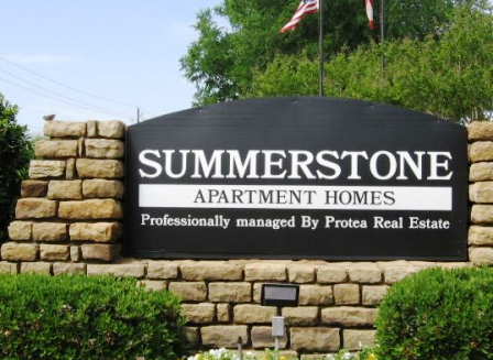 Entrance Sign for Summerstone Apartments