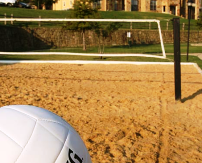 Sand Volleyball Court at Santa Fe Ranch Apartments