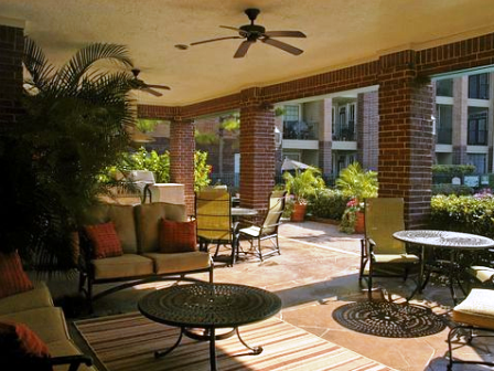 Outside Patio at Woodway Square Apartments