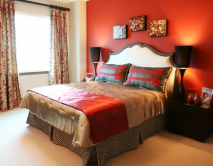 Master Bedroom at The Fountains at Memorial City Apartments