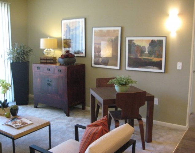 Living Room at Parkside at Legacy Apartments