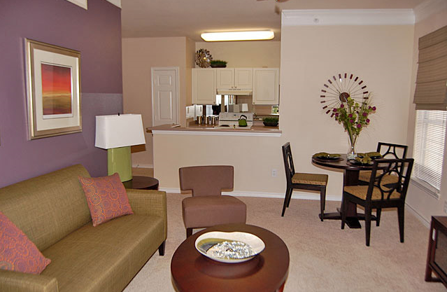 Living Room View of Retreat at Fossil Creek Apartments