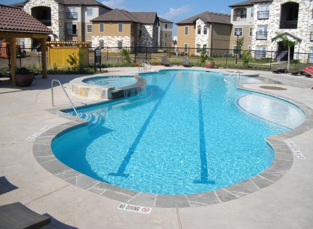 Resort Pool at these Apartments in Universal City TX
