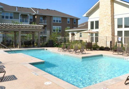 Sparkling Pool at these San Marcos TX Apartments