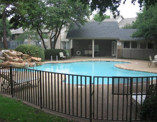 Sparkling Pool at these Addison Apartments
