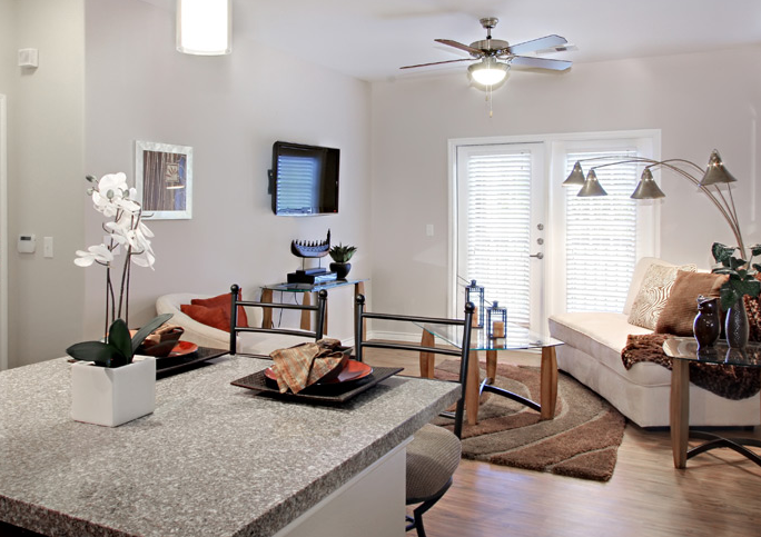 Artfully Expressive Kitchens at McKinney Apartments