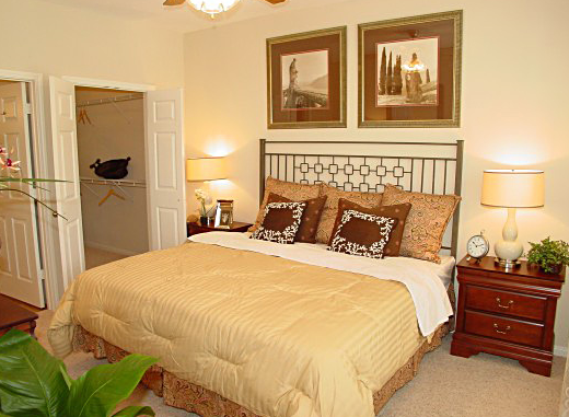 Master Bedroom at Estancia San Miguel Apartments