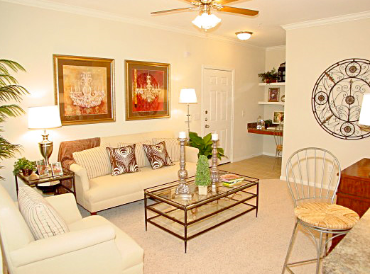 Living Room at Estancia San Miguel Apartments