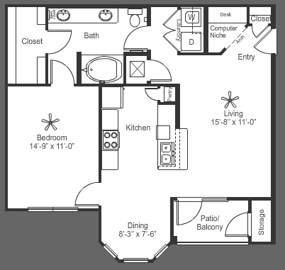 Efficiency Apartment Design Plans