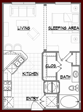 Apartment Floor Plan with Loft